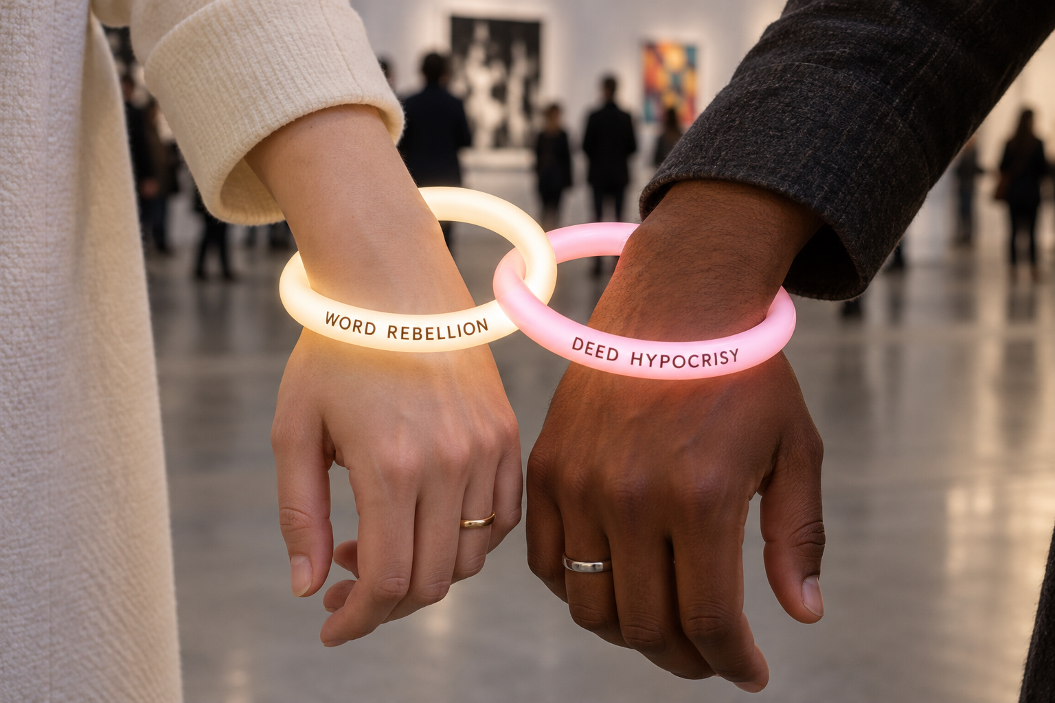 Two Interlocked Luminous Rings-2